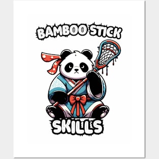 Lacrosse panda bear Posters and Art